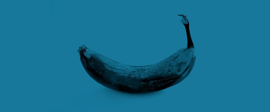 Plátano enfermo, haciendo referencia al pene